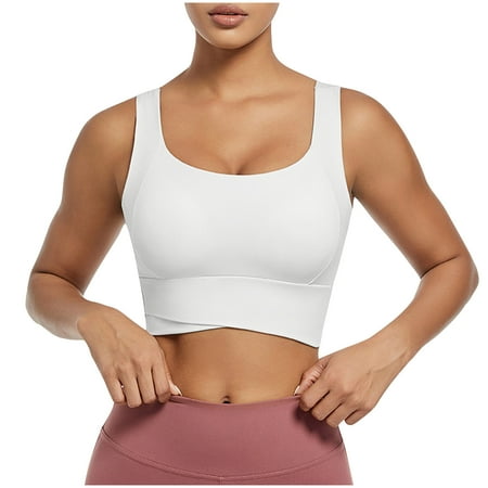 Womens Sports Bras  High Impact Sports Bras for Women  Running Bra Workout Crop Tank Tops Longline Sports Bra Push up Crisscross Yoga Tops S-XL Womens Bras Clearance under $5
