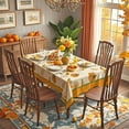 thumbnail image 3 of Fall Tablecloths for Rectangle Tables, Pumpkin Table Cloth with Fall Leaves, Spill Proof & Washable Table Cover for Thanksgiving, Harvest and Fall Decor (Rectangle, 60" x 120"), 3 of 6