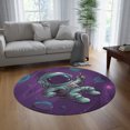 thumbnail image 1 of Tapis Rond Astronaute Galactique - Tapis Explorateur de l'Espace, Sol d'Aventure Cosmique, 1 of 4