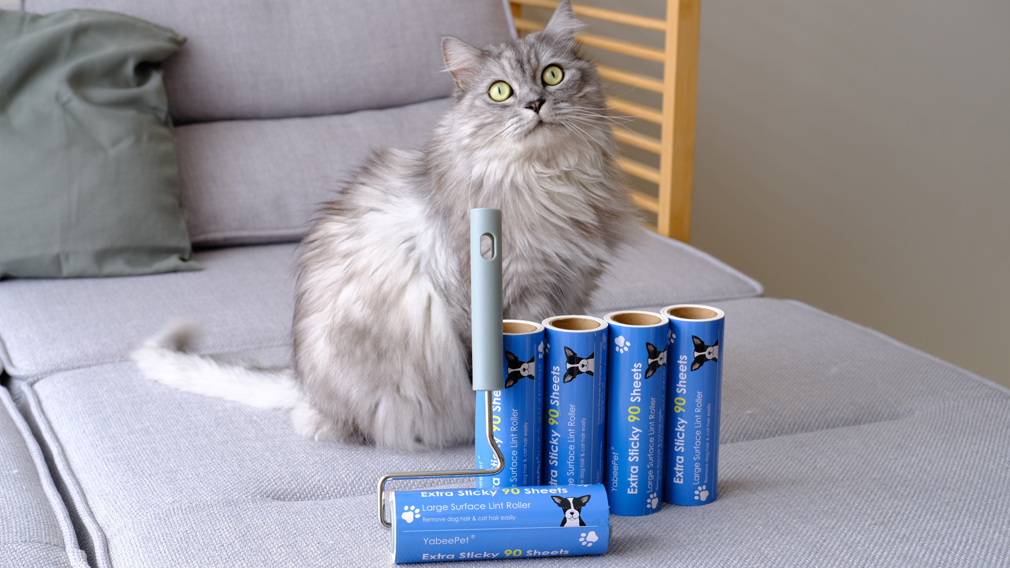YabeePet Lint Roller, Large Surface Pet Hair Remover, 270 Sheets photo 2