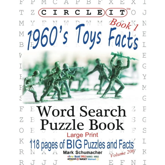 Circle It, 1960s Toys Facts, Book 1, Word Search, Puzzle Book, (Paperback)