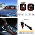 thumbnail image 5 of Yuyamidu Red Skull Car Seat Cover Split Covers Set Flower Sun Visor Car Steering Wheel Cover Seat Belt Pads Rearview Mirror Cover Gear Shift Cover Hand Brake Cover Cup Holder Wrist Key Chain 16 PCS, 5 of 7