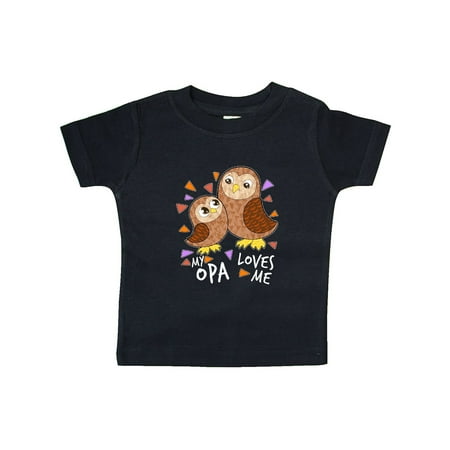 

Inktastic My Opa Loves Me- cute owl family Gift Baby Boy or Baby Girl T-Shirt