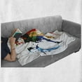 thumbnail image 6 of Abstract Soft Flannel Fleece Throw Blanket, Safari Wild Life Animal with Colorful Print on Buuterflies Art, Cozy Plush for Indoor and Outdoor Use, 50" x 70", Multicolor, by Ambesonne, 6 of 6