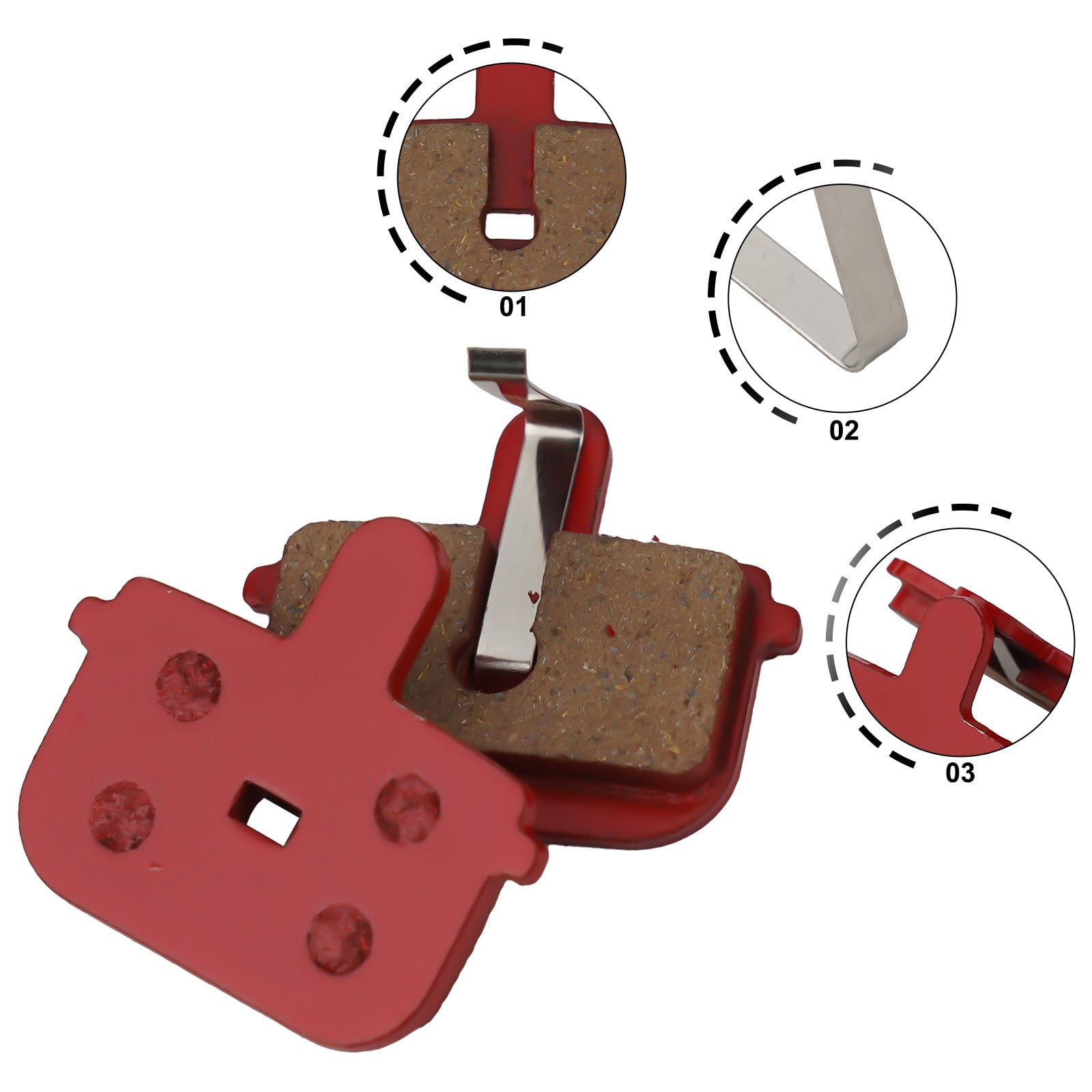 1 Pair MTB Mountain Bike Brake Pads Bicycle Semi Metallic Brake Pad Parts Walmart