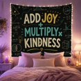 thumbnail image 2 of Add Joy Kindness Lettering on Chalkboard, Inspirational Minimalist Style for Teachers, Classroom Wall Art, Back to School Gift, Tapestry Wall Hanging for Classroom and Study Room, 2 of 7