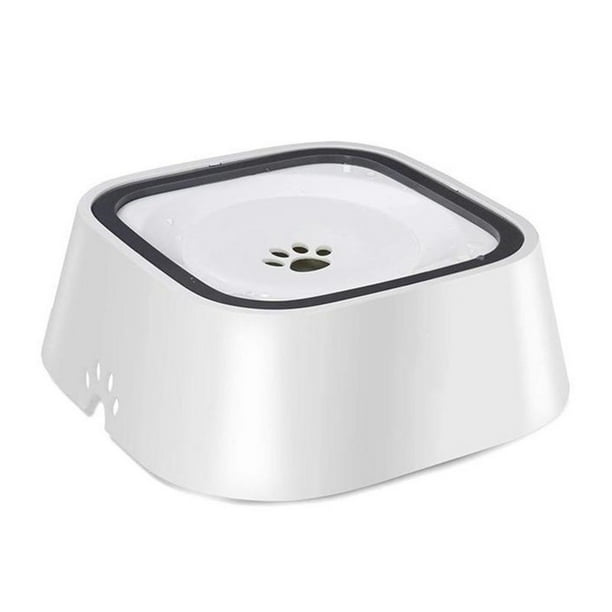 Xihbxyly Bebedero Antiderrames para Mascotas, Diseño de Disco Flotante, Fácil de Limpiar, Bebedero Lento, Ideal para Uso Doméstico y de Viaje, para Mascotas Felices, 1500 Ml de Volumen, Abs, Pp, Evit