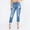 Dark Blue, variant on Women'S Ripped Boyfriend Jeans Trendy High Waisted Straight Leg Loose Fit Distressed Zipper Fly Hole Denim With Multi Pockets Blue L