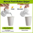 thumbnail image 5 of 5-pcs Push Button Spigot Kit Replacement Compatible with Igloo Coolers 2, 3, 5&10 Gallon, Replacement Spout for Igloo Water Jug, Beverage Cooler Valve with Gaskets and Nut, BPA Free, PP,White, 5 of 6