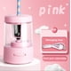 thumbnail image 4 of Sacapuntas automático, eléctrico con cable USB, portátil y silencioso, ideal para uso en el hogar, la oficina y la educación, ideal para estudiantes y profesionales. Aestivo | Rosa | AESTIVO, 4 of 8