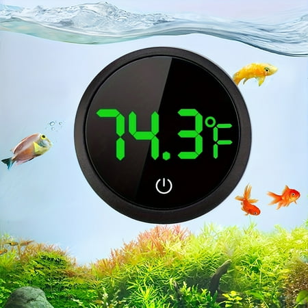 Fish Tank Digital Thermometer, YITUMU Accurate LED Display to ±0.9°F Tank Thermometer Aquarium Temperature Measurement Suitable for Fish, Axolotl, Turtle or Aquatic