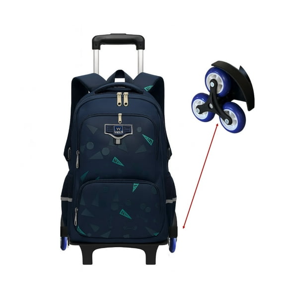Wadan 18.50-inch 6-Wheels Rolling Stylish School Backpack, Shoulder Backpack, Your All-in-One School Solution for Boys/Girls
