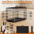 thumbnail image 3 of Yaheetech 30" Foldable Metal Dog Crate with 2 Doors and Pull Out Tray, Black, 3 of 9