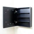 thumbnail image 2 of Black Wall-Mount Picture Perfect Medicine Cabinet by Fox Hollow Furnishings - 19 7/8" H x 16 7/8" W x 5 1/8" D, 2 of 2