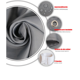 thumbnail image 3 of Cortina De Ducha Con Ganchos 180x180cm Impermeable Xtellar gris, 3 of 4