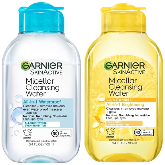 Garnier SkinActive Micellar Cleansing Water Duo, All in 1 Face Cleanser
