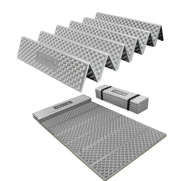 YR Tapete de Espuma para Dormir, Tapete Liviano Plegable para Acampar y Mochileros, 71"x23.5" Gris