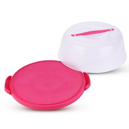 Qiilu A Portable Round Clear Cake Carrier Storage Container Server Locking Lid Handle 10inch Red Canada Qiilu A Portable Round Clear Cake, 10 Inch Storage Container With Lid And Handle