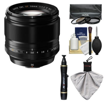 Fujifilm 56mm f/1.2 XF R Lens with 3 UV/CPL/ND8 Filters Kit for X-A2, X-E2, X-E2s, X-M1, X-T1, X-T10, X-Pro2