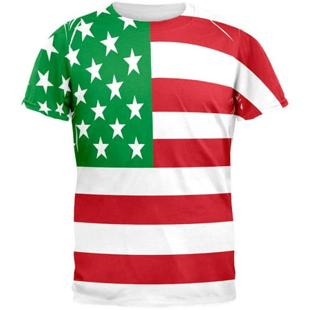 Old Glory - Italian American Flag All Over Adult T-Shirt - Walmart.com