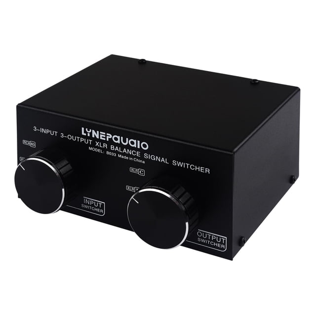 Conmutador De Audio Estéreo Interfaz XLR Y RCA Selector De Entrada De Alta Fidelidad Caja Divisora SM SunniMix conmutador de audio estéreo