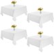 thumbnail image 1 of Mantel cuadrado JALANCY, 132 x 132 cm, poliéster blanco, paquete de 4 unidades, 1 of 7