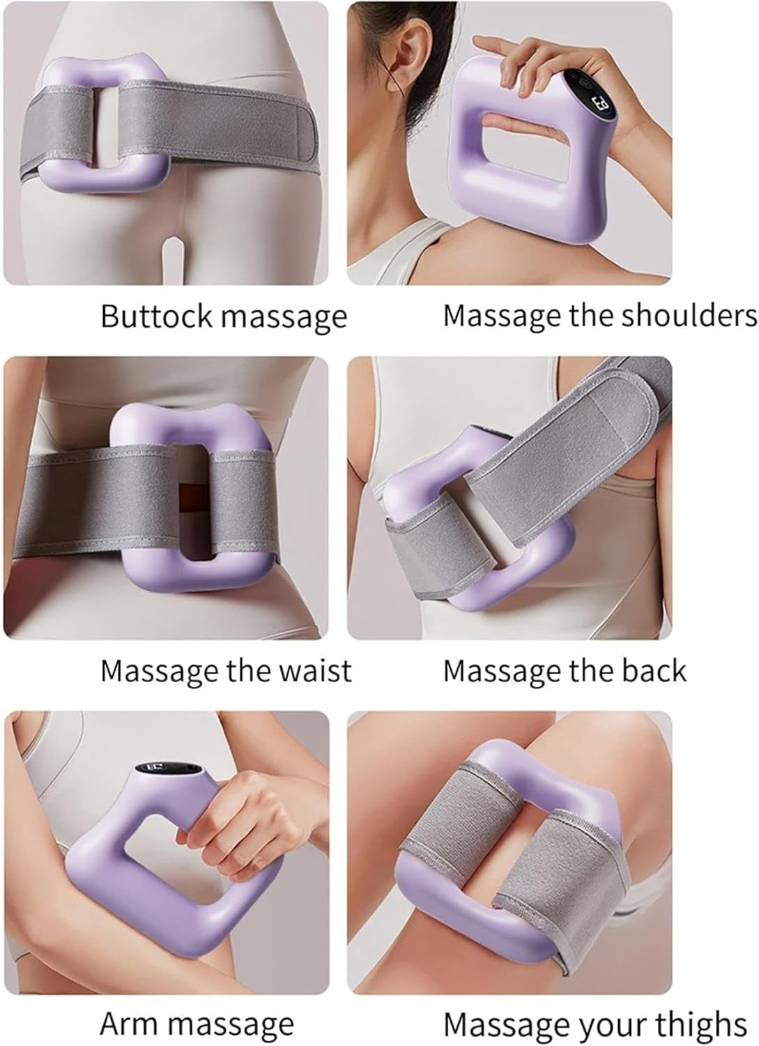 Multifunctional Fascia Ring for the Entire Body, Multifunctional Full-Body Massage Gun, Smart Fullbody Fascia Belt, 3-in-1 Electric Belt, Hands-Free Electric Massager (Blue)