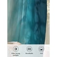 thumbnail image 6 of Sheer Curtains 63 Inch Length, Blue Teal Ombre Semi Sheer Curtains Light Filtering Window Treatment, Coastal Beach Modern Abstract Art Privacy Voile Drapes for Living Room Bedroom 52x63 Inch, 6 of 7