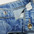 thumbnail image 2 of KIDSCOOL SPACE Baby Girls Boys Jeans Shorts,Distressed Ripped Simple Design Cute Summer Denim Pants,Blue,2-3 Years, 2 of 5