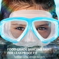 thumbnail image 3 of Gafas De Esnórquel Para Niños Con Lentes De Vidrio Templado Vista Panorámica De 180 ° Gafas De Buceo Antivaho Para Jóvenes Y Adultos Yuarrent  OD016795-02, 3 of 6