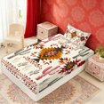 thumbnail image 4 of Erosebridal Beige Orange Black Aztec Twin Sheet Sets, Bohemian Cactus Bedding, 3 Pieces 1 Flat Sheet, 1 Fitted Sheet and 1 Pillowcase, 4 of 5