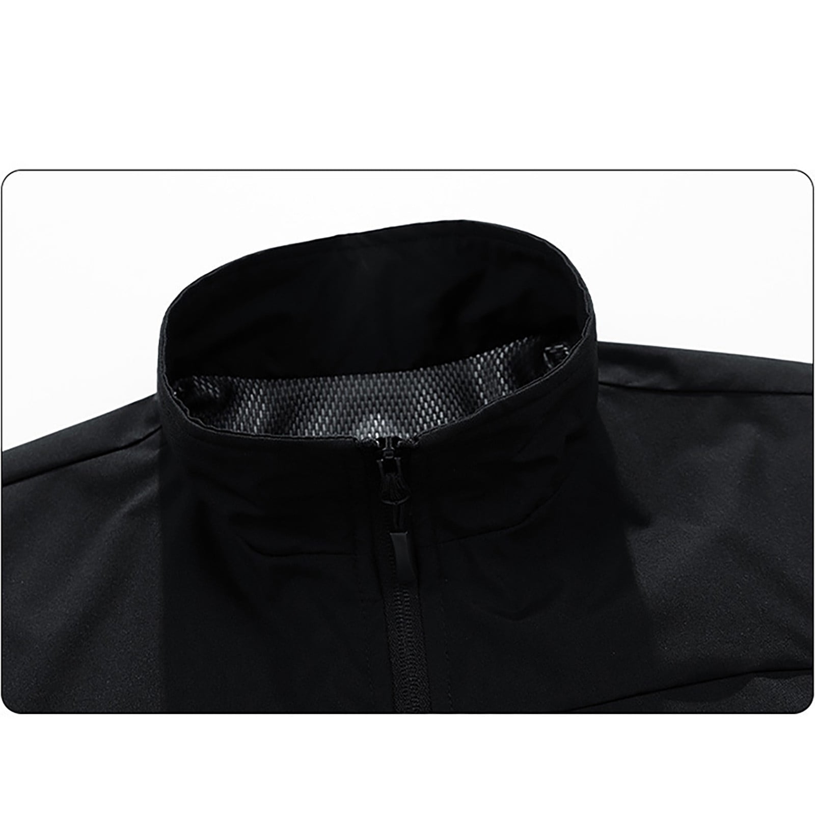 Men's Windproof Lightweight Golf Vest Softshell Sleeveless Jacket with Pockets for Running Hiking Sports Spring Fall,Black,4XL