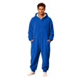 thumbnail image 6 of USNSM Pajamas Women Cozy Fleece Lined Home Jumpsuit, Cute Fall Pajamas, Loose Relaxed Fit, For Fall Winter Matching Loungewear Blue M, 6 of 8