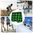 thumbnail image 6 of Kdxio Men's Boxer Briefs with Buffalo Plaid Green Black Print - Comfortable and Breathable Underwear for Everyday Wear, 6 of 7