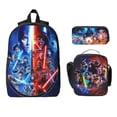 thumbnail image 2 of Stylish Galactic Saga Graphic 3Pcs Backpack, Durable Oxford Cloth Casual Travel Bag, 17", 2 of 6