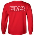 thumbnail image 2 of Fair Game EMS Long Sleeve Shirt, Emergency Medical Services Graphic Tee-Red-XL, 2 of 4