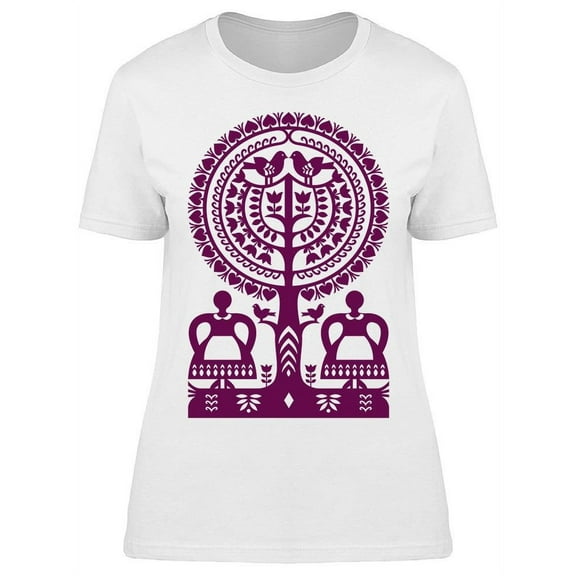 Kurpie Papercuts Graphic T-Shirt Women -Image by Shutterstock, Female Small