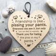 thumbnail image 4 of Wooden Hanging Heart Plaque,Friendship Plaques Crafts, Friends That are Family Sign Plaques, Wooden Hanging Sign with Sayings for Home Wall Door Decor, 4 of 9