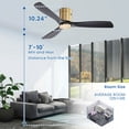 thumbnail image 5 of Sofucor 52" Flush Mount Modern Ceiling Fan with LED Lights and Remote Control, 5 of 7