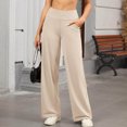 thumbnail image 6 of Women's Yoga Pants with Pockets, Elastic Loose Fit, Casual Home Wear Exercise Pants, 6 of 9