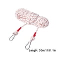thumbnail image 1 of Cuerda de rescate 12mm Doble Gancho Núcleo de acero | Cuerda de seguridad para escalada al aire libre | Nylon Rojo Blanco | Línea de arrastre de rappel de rappel de escape de incendios de descenso, 1 of 4