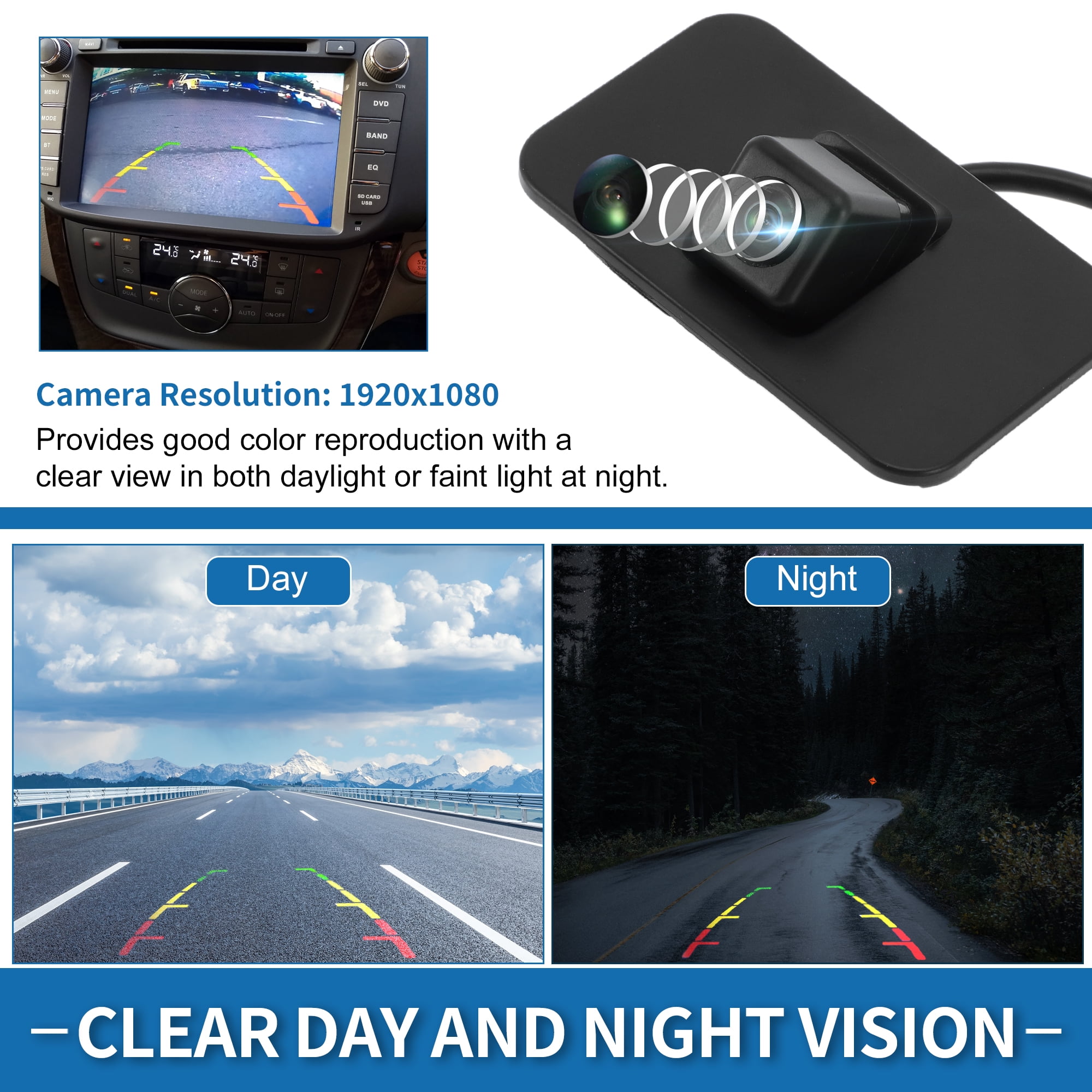 Unique Bargains Rear View Camera for Cadillac Escalade Suburban Tahoe Yukon 15-19