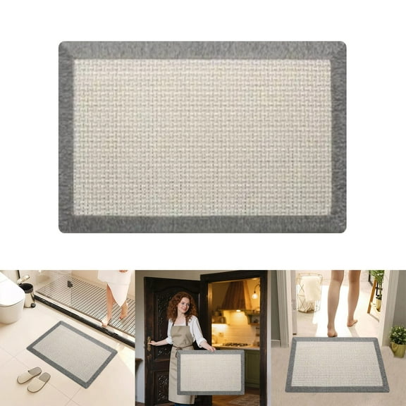 Welcome Mat Polyester Doormat Non Entryway Rug 23.62x15.74 Inch Soft Decorative Carpet for Living Room Bedroom Kitchen Home Floor Washable Cozy Farmhouse Style Cottage Decor Door Mat