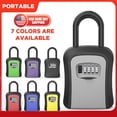 thumbnail image 2 of 4-Digit Combination Key Lock Storage Safe Security Box Outdoor Home Portable, 2 of 12