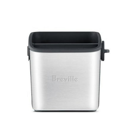 Knock Box Rubber - Knock Box Mini in Stainless Steel Construction - Dishwasher Safe, Measures 4 L x 4 W x 4.5 H - Mini size can accommodate up to 8 pucks By Breville