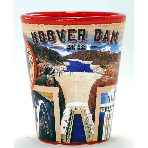Hoover Dam Arizona Nevada Scrapbook Shot Glass