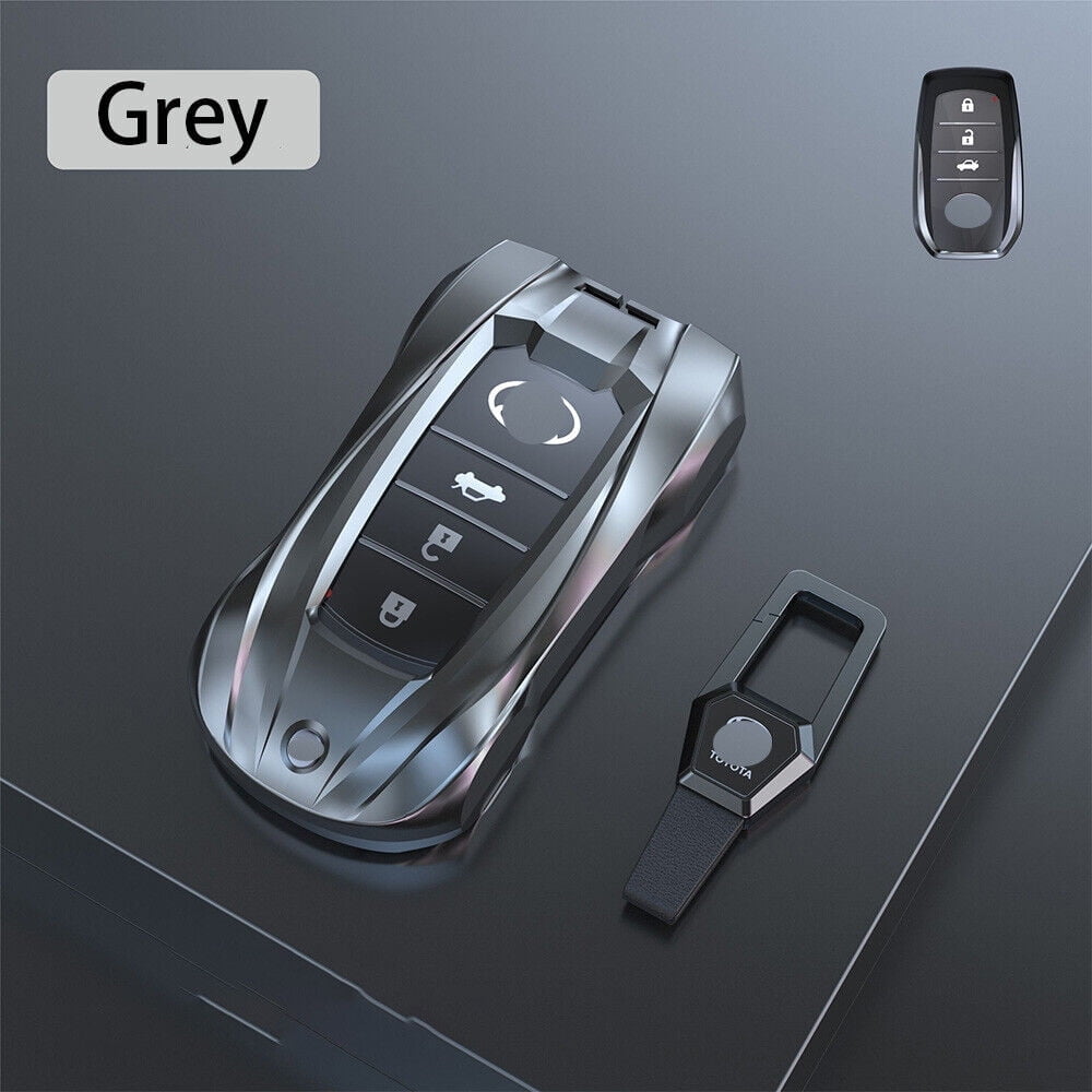 Metal Car Key Fob Cover For Toyota Land Cruiser Sienna Venza RAV4 Prime 2022-2024 2025 Toyota Tundra, for 2023-2025 Sequoia,for Camry 2025, for 2024 Grand Highlander,for 2024 Tacoma