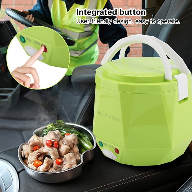 Food Steamer Electric Food Steamer 24V 140W 1.3 L Electric Portable Multifunctional Rice Cooker Food Steamer For TruckGreen