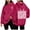 Red, variant on WILLBEST Hoodies women Women's Casual Crew Neck Pocket English Letter Printed Hoodies Hoodies virgil abloh