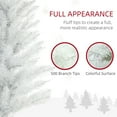 thumbnail image 6 of 7FT White Slim Pencil Artificial Christmas Tree, 500 Tips with 250 Colorful LEDs (8 Modes), Flame Retardant, Sturdy Base, Indoor Holiday Decor, 6 of 7